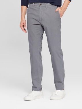 Goodfellow & Co Men's Every Wear Slim Gray Straight Chino Pants 29x30
